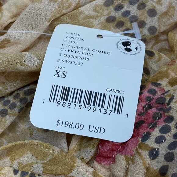 Free People “Lena” Floral V-Neck Midi Dress – Size XS (NWT) - Picture 5 of 11